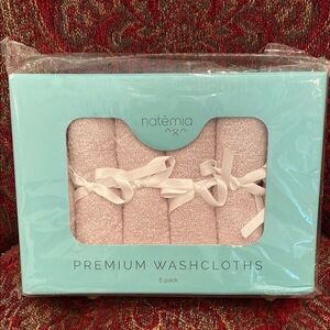 Natemia Grey Premium Washcloths 6 Pack